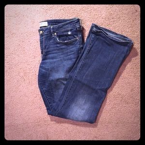 Lightly distressed Abercrombie and Fitch jeans