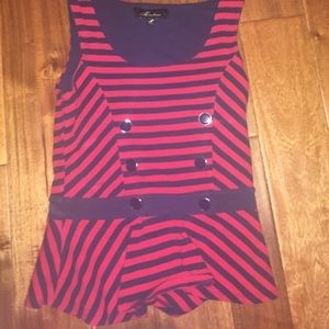 Sailor Peplum Top