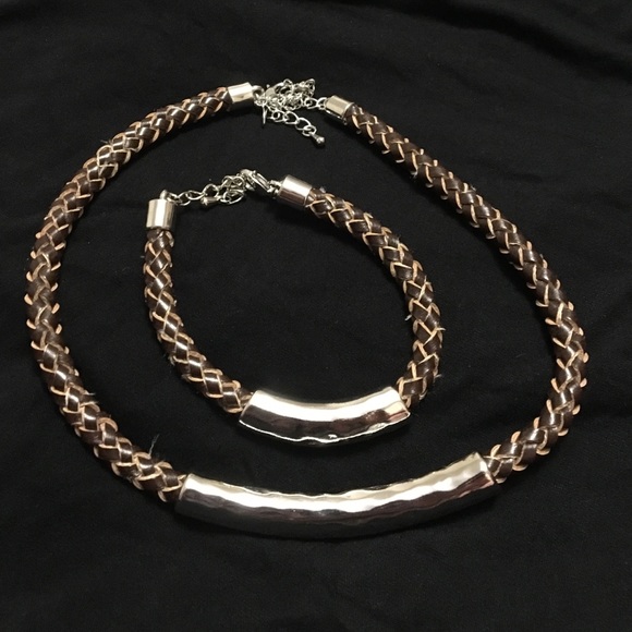 Braided Choker and Bracelet Set