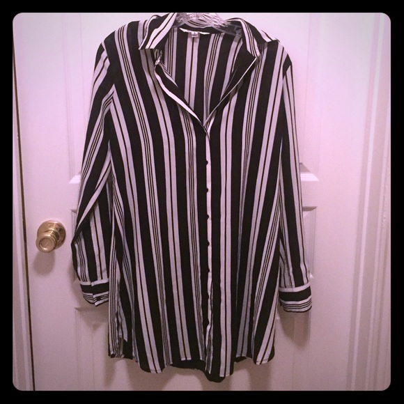 BB Dakota Black and White Shirtdress - Picture 1 of 2
