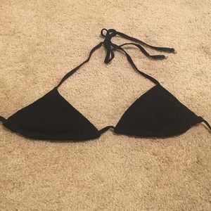 Crochet triangle bikini top