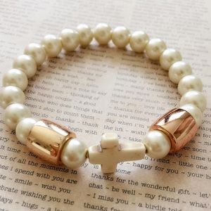 Beautiful cross handmade bracelet.