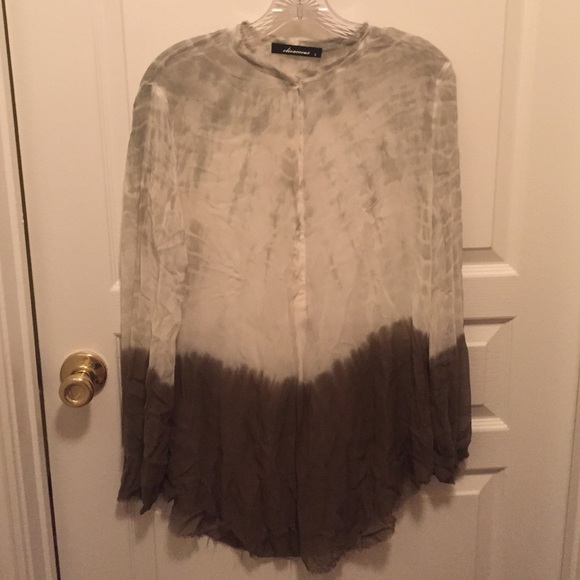 Olivaceous Ombré Blouse - Picture 1 of 4