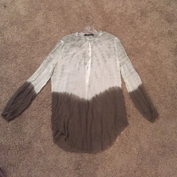 Olivaceous Ombré Blouse - Picture 2 of 4