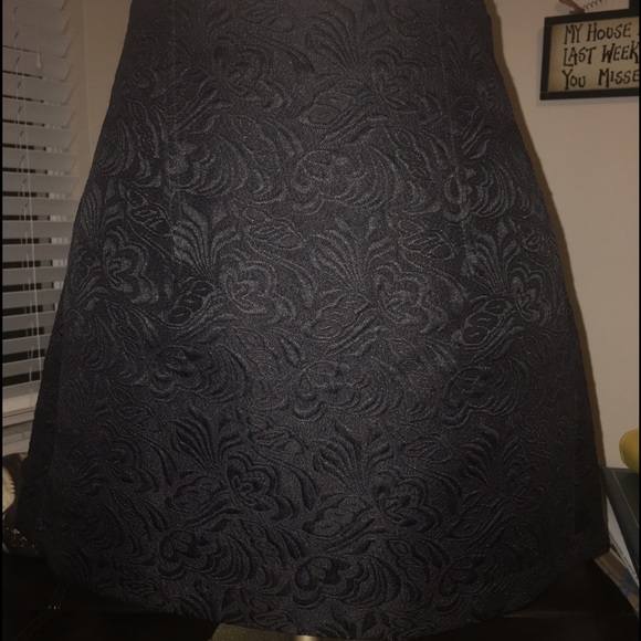 Black Floral High-Waisted Skirt