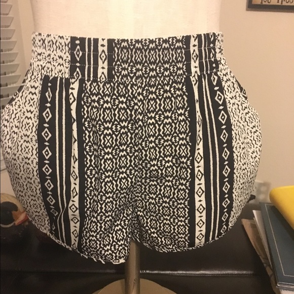 Black and White Pattern Shorts