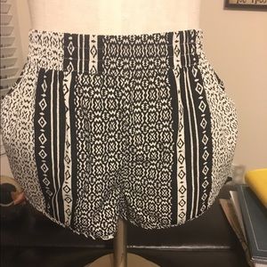 Black and White Pattern Shorts