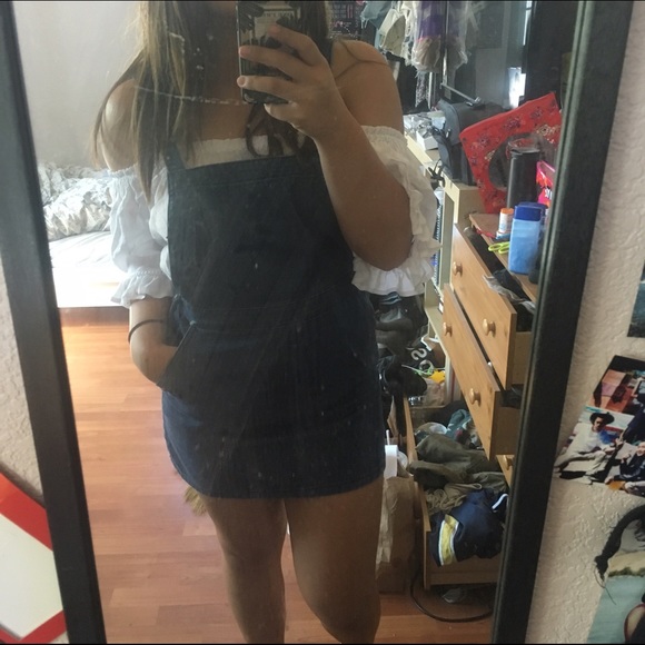 SOLD LF Carmar denim overall skirt - Picture 2 of 4