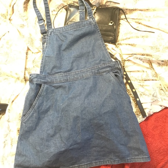 SOLD LF Carmar denim overall skirt - Picture 3 of 4
