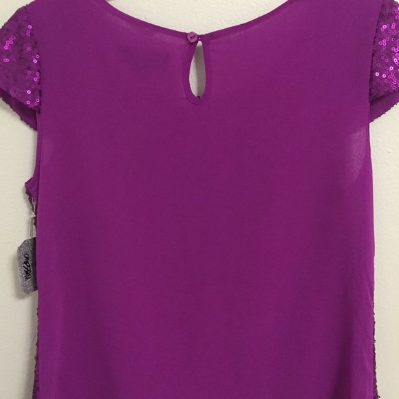 Purple Sequined Blouse - Picture 3 of 4