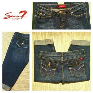 Seven Jeans Rolled Cuff Capri's  Size 12 EUC!