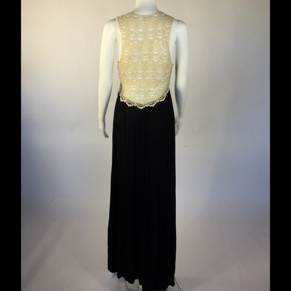 Black Maxi Dress with Sexy See through back