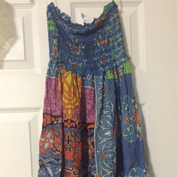Colorful boho dress, flowey