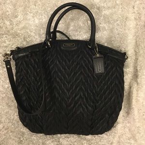 Coach -Madison Quilted Large Lindsey Chevron Purse