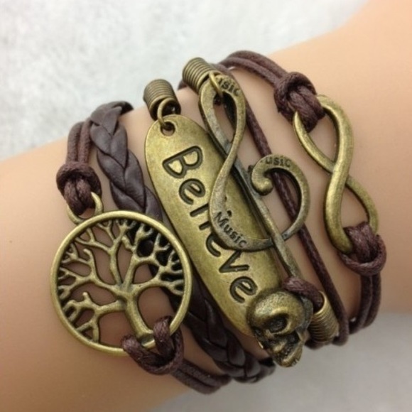 Boutique Jewelry - Music Note/Tree of Life 5 Strand Bracelet