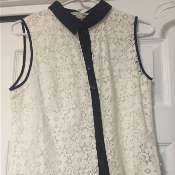 Tank, lace, button up