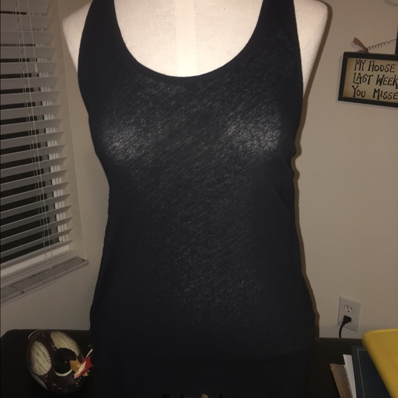 Black Lace Back Tank