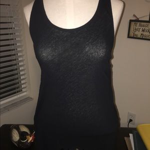 Black Lace Back Tank