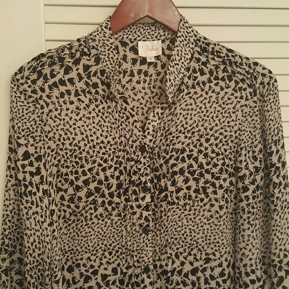 So Cute silk top with ribbons pattern - Picture 2 of 3