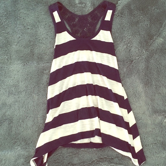 Blue & White Striped Tank