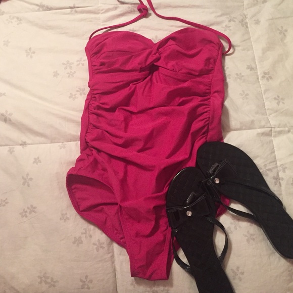 NWOT Pink One Piece Swim Suit!!