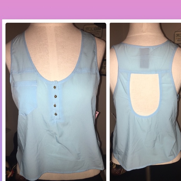 Light Blue Crop Top