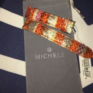 Michele 18 in strap multi color orange