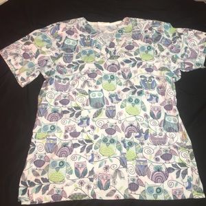 Tafford x-small Owl Scrub Top