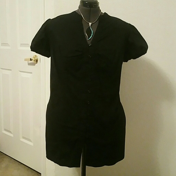 Black button-up blouse