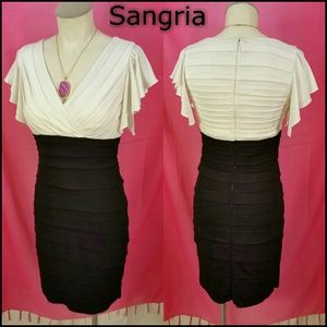 Sangria Stretch Pleat Wrapped Dress - 4