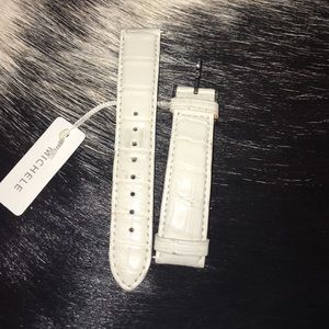 Nice white croc leather Michele strap 18"