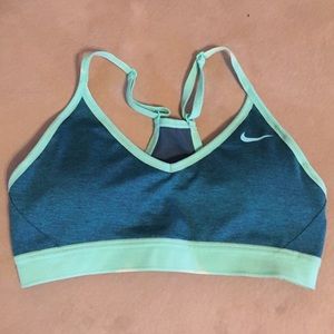 Women's Nike Pro Indy sports bra turquoise sz S