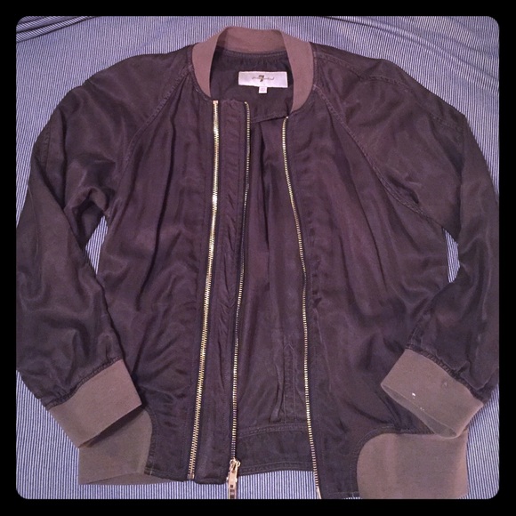 7 For All Mankind Olive Bomber Jacket
