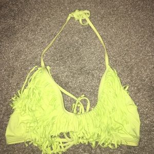L space fringe bikini top