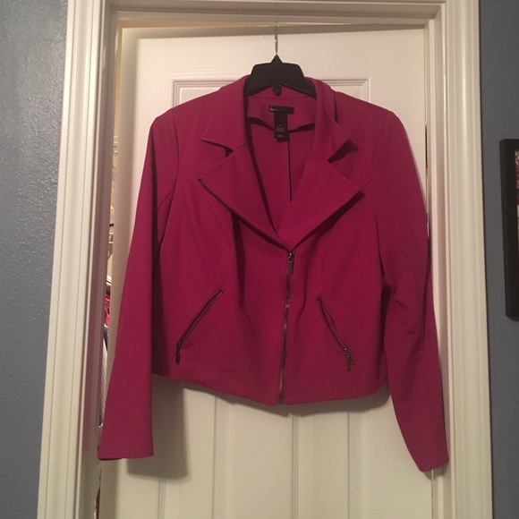 Fuchsia side zip jacket