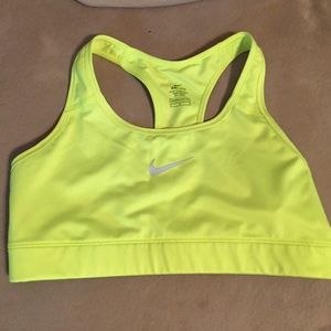Women's Nike Dri Fit neon sports bra size M