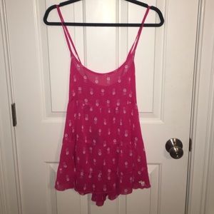 NEW WITH TAGS Hot pink abercrombie floral tank top