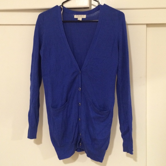 Oversized cobalt blue cardigan