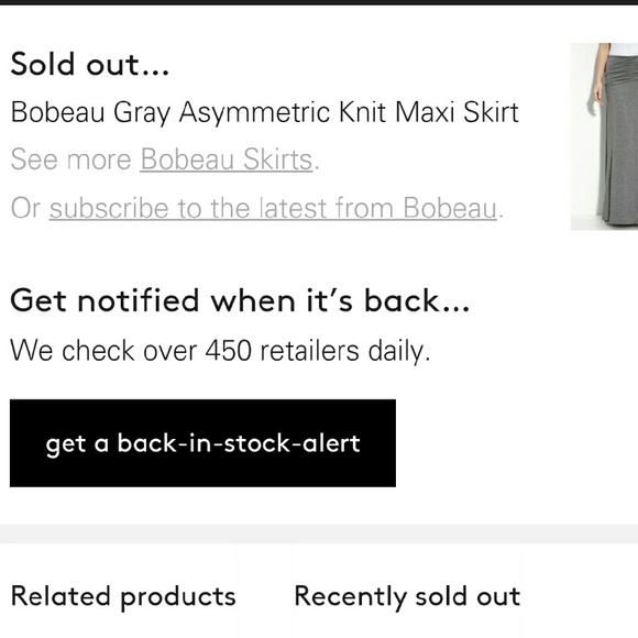 Bobeau gray asymmetric knit maxi skirt - Picture 4 of 4