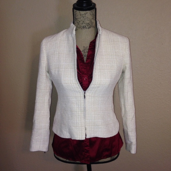 Cream Blazer & Skirt
