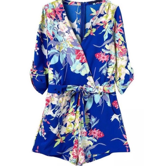 Blue Floral Jumpsuit