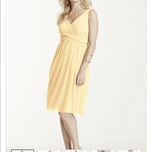 David's bridal dress in light yellow size 18