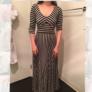 Anthropologie striped maxi dress size S