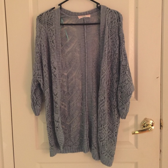 Open knit cardigan