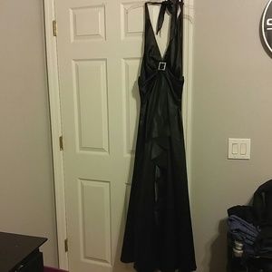 Gorgeous satin floor length gown.