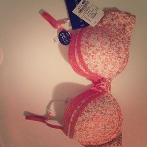 Flowery Pink Bra