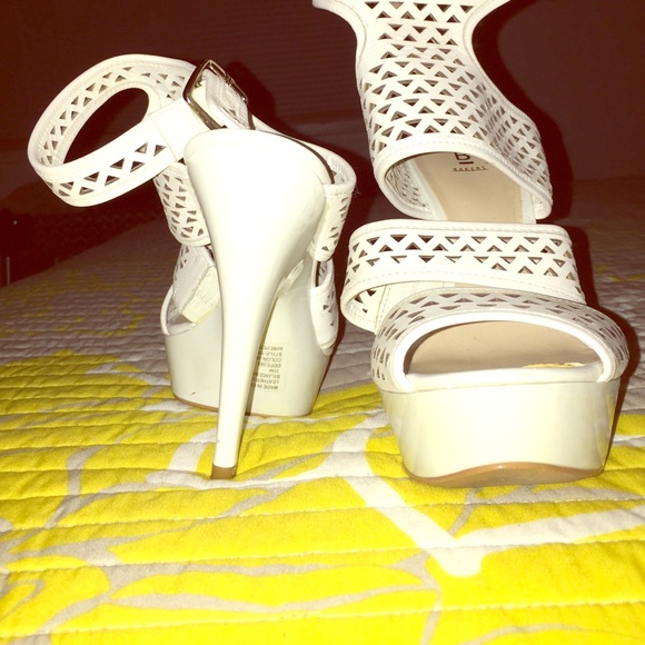White Bakers heels