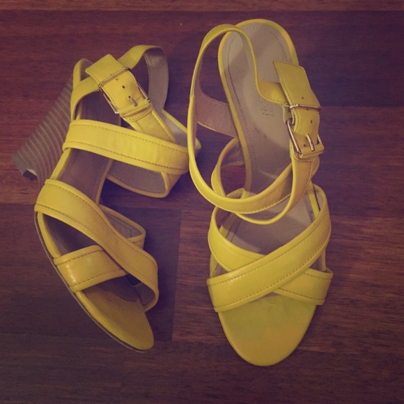 J. Crew yellow sandals