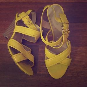 J. Crew yellow sandals