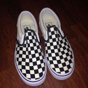 *****SOLD****brand new checkered slip on vans